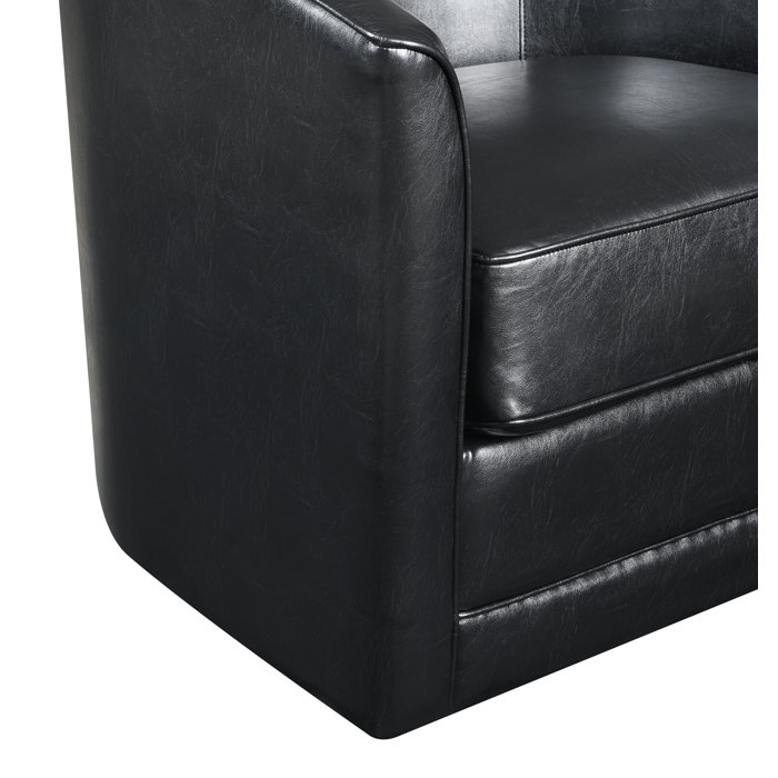 Andover Mills™ Euben Vegan Leather Swivel Barrel Chair & Reviews Wayfair